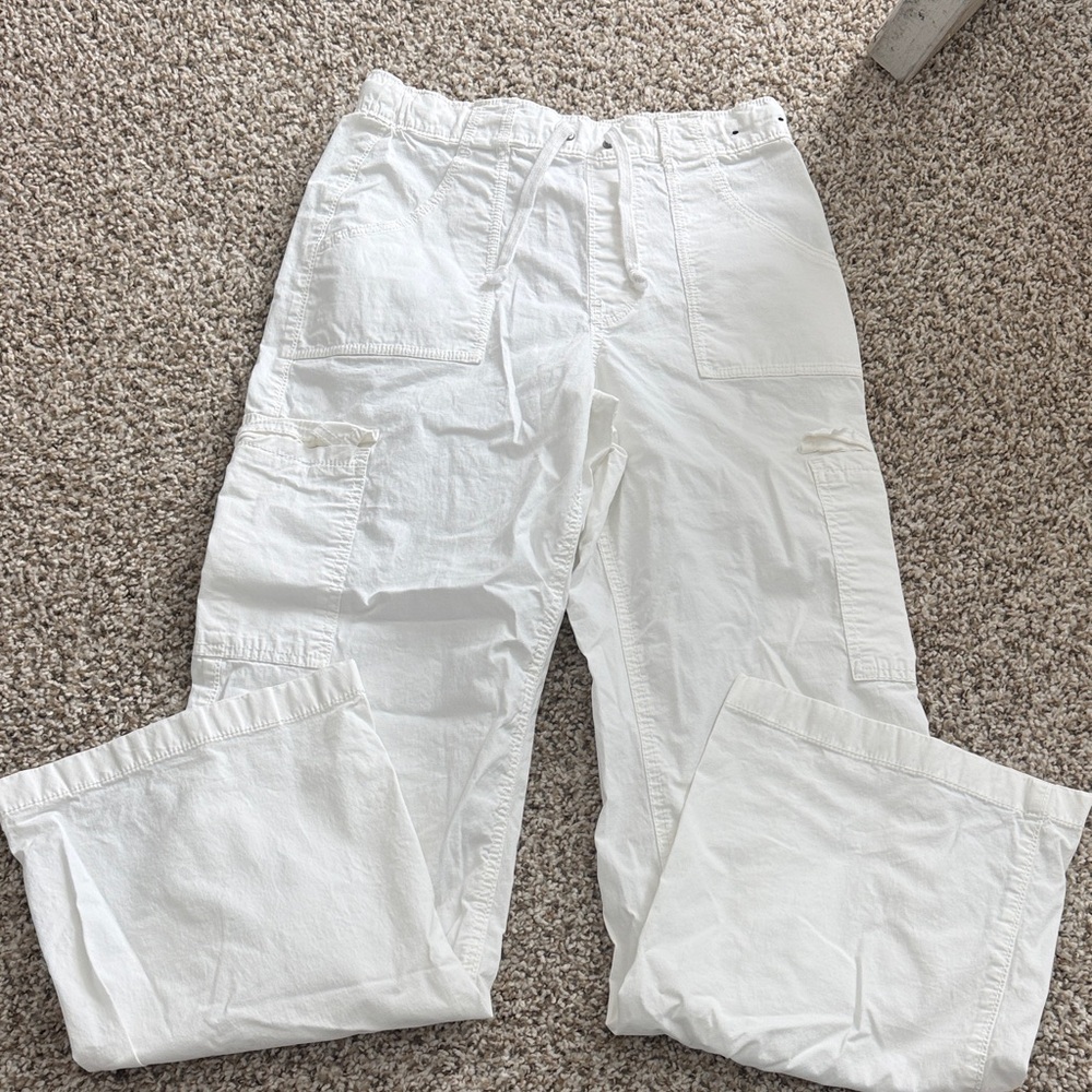Hollister White Straight Leg Pants